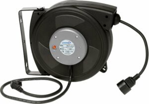 UNOREEL Enclosed Composite Electric Cable Rewinder with 230V/13A 3000W Rubber Cable 3x H07RNF 1