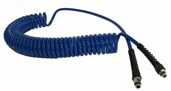 UNOFLEX Spiral hose PU 6.5x10mm/6m 1x swivel / 1x fixed connection 1/4 Utv.