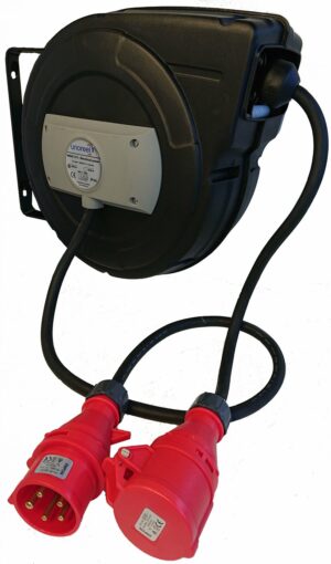UNOREEL Kapslad Komposit Elkabelupprullare med 400V/16A 5000W Cable H07RNF 3x2,5mm²
