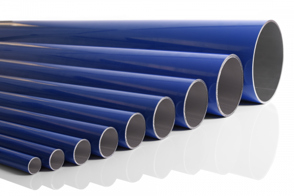 Aluminium tube Dia. 50mm, Blue, length 6m