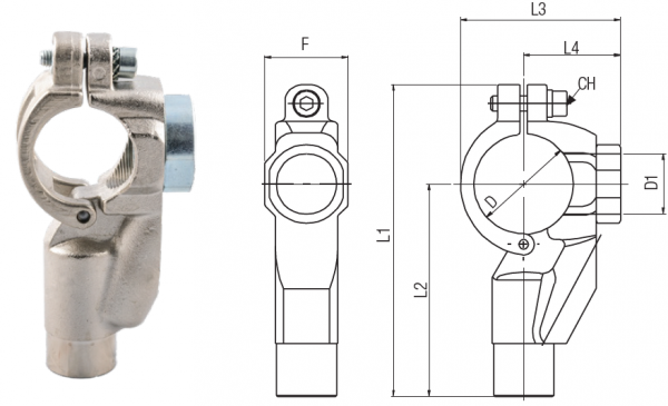 Drill jig for clamp Dia. 50