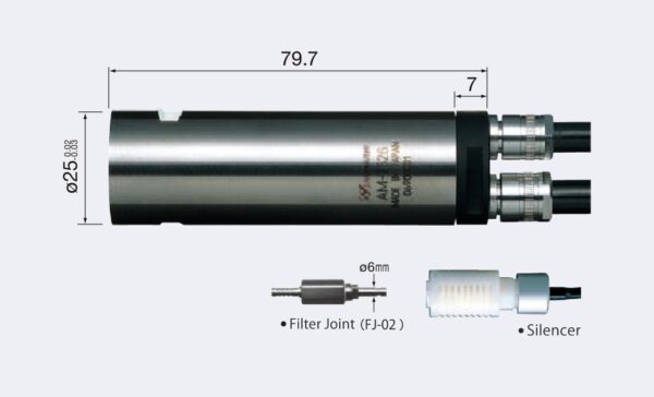 AM-2526R Luftmotor (24.000 rpm) Dia. 25mm - Bild 2