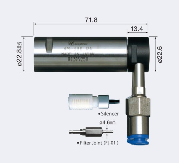 AM-300RA 90-grader Vinkel Luftmotor (30.000 rpm) Dia. 22.8mm - Bild 2