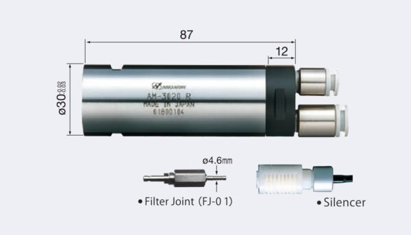 AM-3020R Luftmotor (19.000 rpm) Dia. 30mm - Bild 2