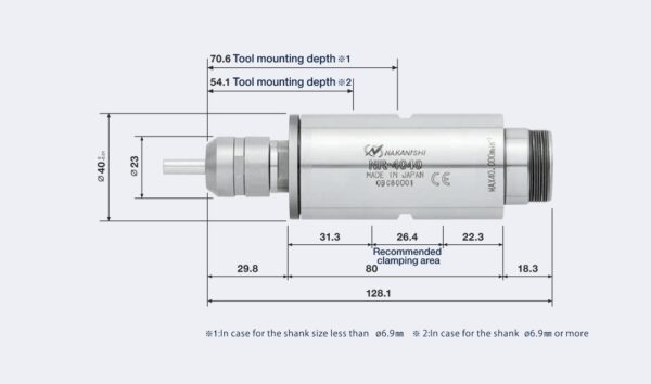 NR-4040 Spindel Rak typ (40.000 rpm) Dia. 40mm - Bild 2
