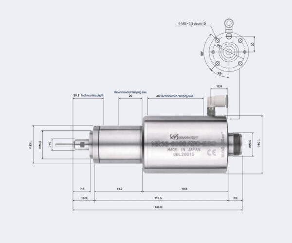 NR33-6000ATC-ESD Antistatisk Spindel (60.000 rpm) Dia. 33mm | 50mm - Image 2